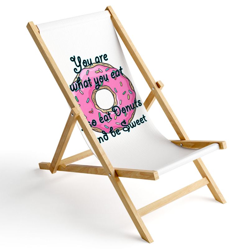 Leżak ogrodowy Ferocity drewniany składany You are what you eat 1 szt.