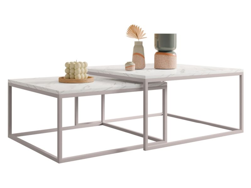 Stolik kawowy MIRJAN 24 Dual kaszmir/marmur bianco 1 szt.