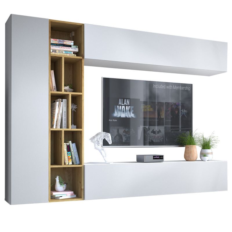 Meblościanka MIRJAN 24 Kodita biały/dąb artisan 1 kpl.