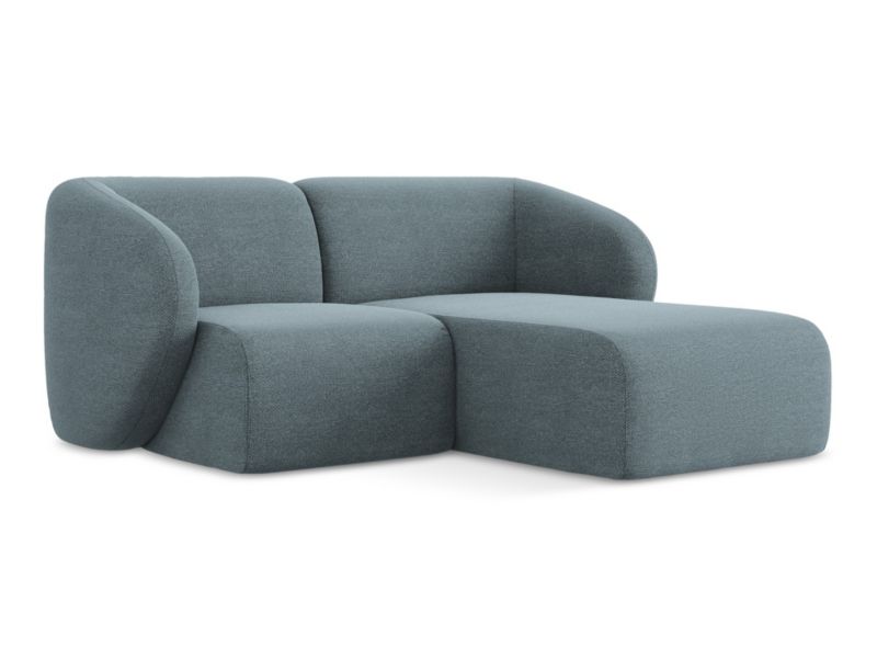 Narożnik prawostronny LaMiaSofa CERVO z tkaniny bouclé 178x166 cm jeans 1 szt.