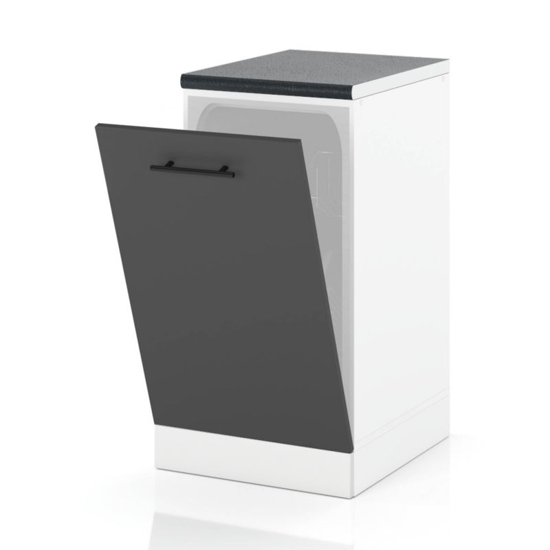 Szafka Kuchenna Hurtownia-Mebli Stojąca Do zmywarki ZM45 sPremium 45cm Biały Mat Szary Mat 45x52x85 cm 1szt.