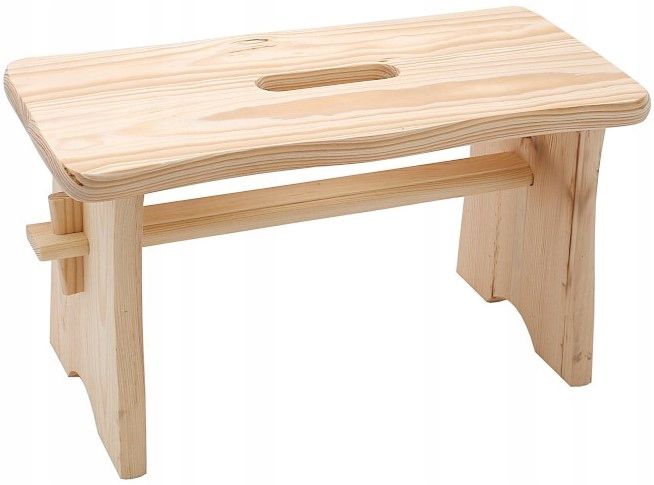 Taboret Drewniany FEINZ Ryczka Stołek Naturalny Sosnowy Zydelek 390mm 1 szt.