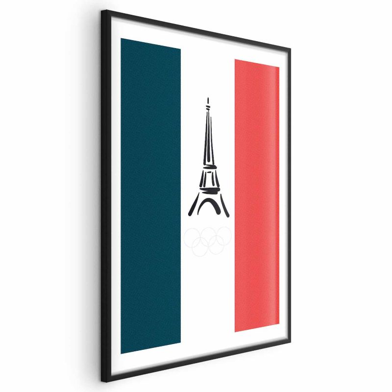 Plakat Artgeist Symbole Francji 40x60 cm z ramą czarną 1 szt