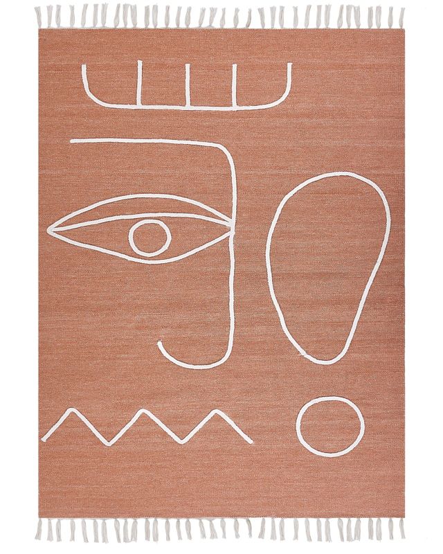 Dywan zewnętrzny 140 x 200 cm jasnoczerwony Yavu 1 szt.