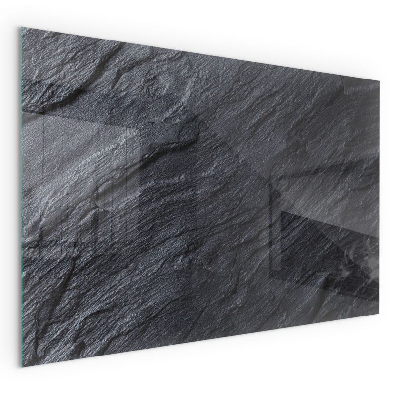 Szklana Podkładka Pod Kominek Prostokąt Wallfluent 100x70 cm Struktura kamiennej faktury 1 szt.