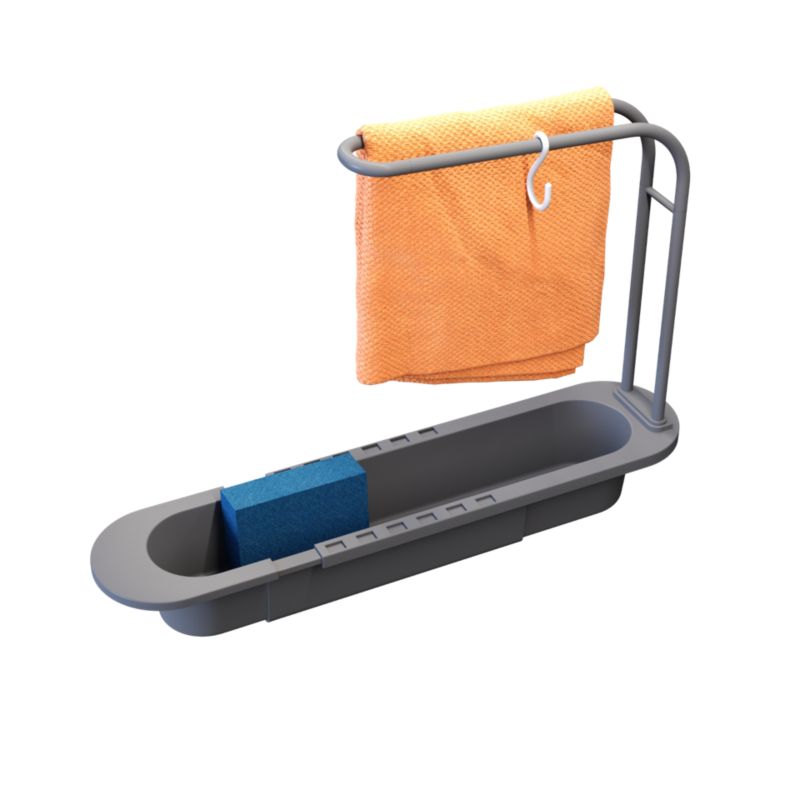 Organizer Do Zlewozmywaka Koszyk Składany Szary Ociekarka Plastikowa Granitan 1 szt.