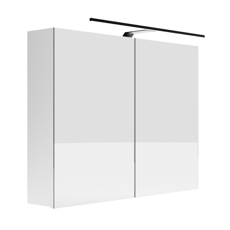 Szafka Łazienkowa SKXMeble Wisząca z Lustrem i Podświetleniem LED Elza Biały 60x100x14 1szt.