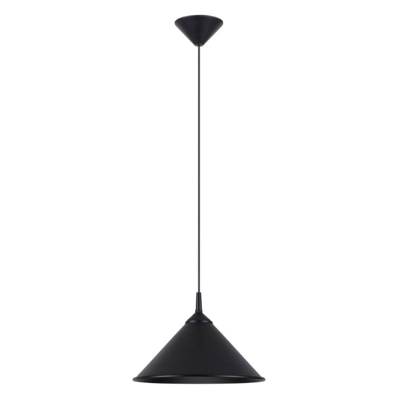 Lampa wisząca Sollux Lighting Zuma 2793 czarna szerokość 30 cm 1xE27 x 1 szt.
