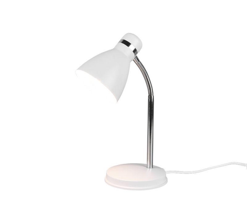 Lampa biurkowa RL Harvey biała chromowana 1 x E27 x 10W IP20 wym: 33 x 14.5 x 22 cm metal - 1 szt.