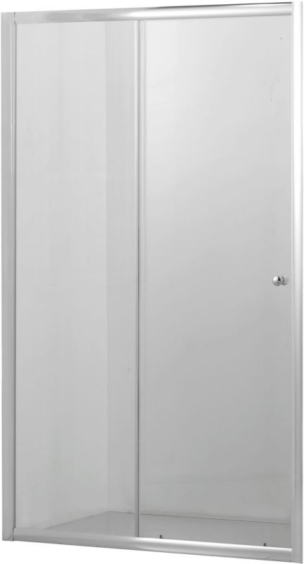Drzwi prysznicowe Hagser Ava Chrom 110cm Przesuwne, Szkło Przezroczyste, Clean & Go, 1 szt.
