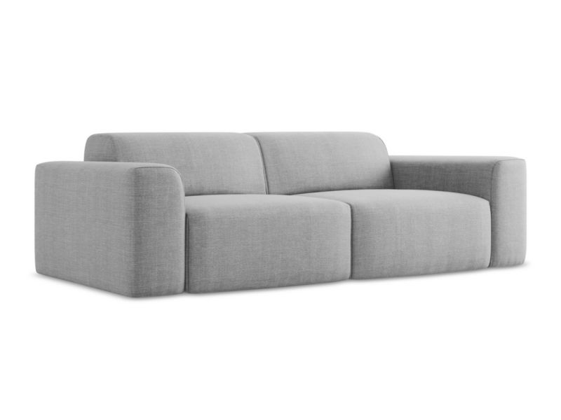 Modułowa sofa 2-osobowa LaMiaSofa BOVA z tkaniny strukturalnej 208x104 cm jasny szary 1 szt.