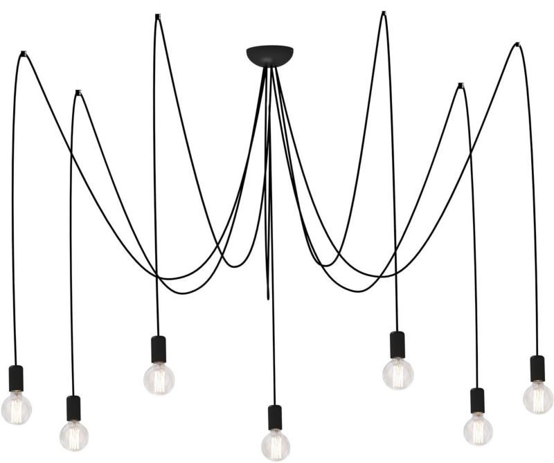 Żyrandol Nowodvorski Lighting Spider czarny pająk regulowany do salonu 7xE27 x 60W 1 szt.