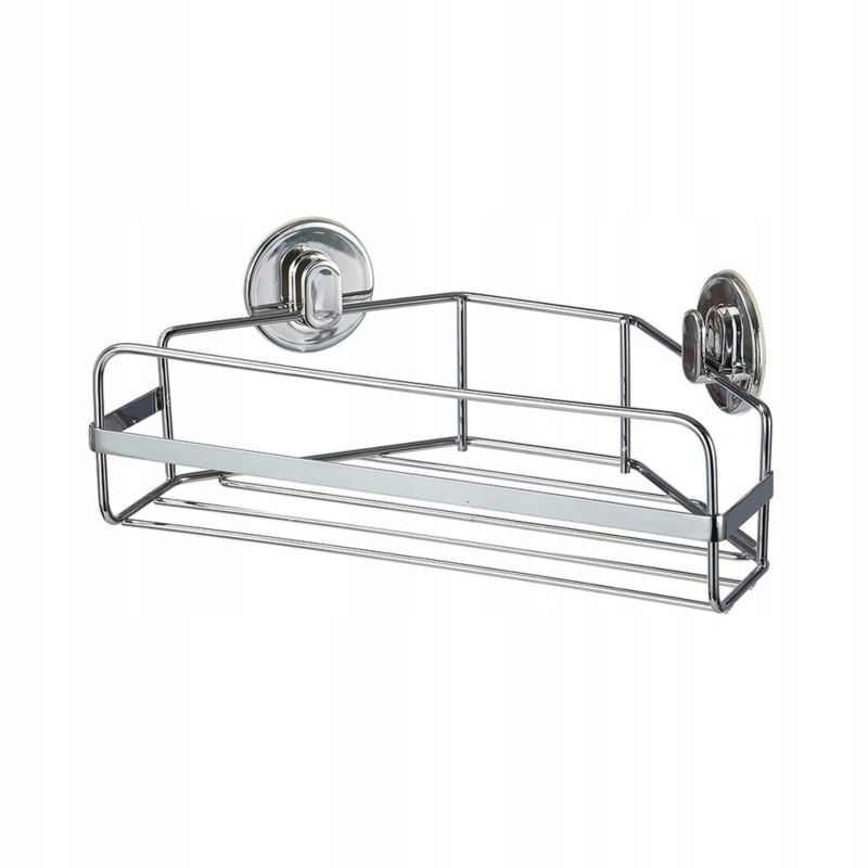 Półka łazienkowa Sepio srebrna druciana narożna 1 szt.