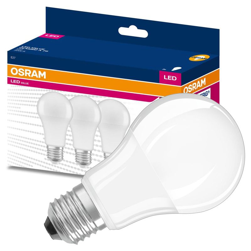 Żarówka LED Osram E27 A60 10W 1055lm 3000K 200st 3 szt.