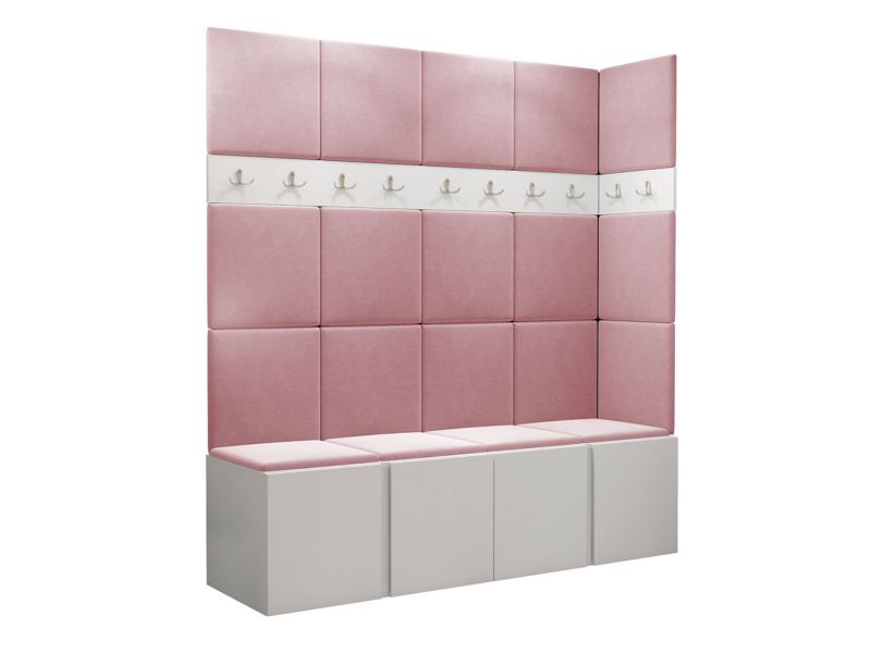 Garderoba MIRJAN 24 Orion II biały + różowy 1 kpl.