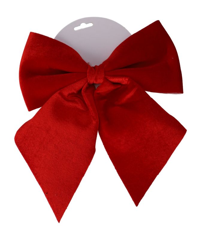 Kokarda welurowa 24 x 28 cm czerwona