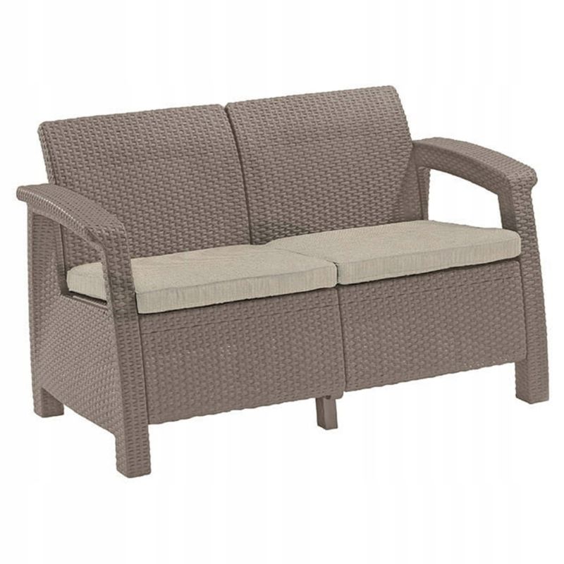 Sofa Keter Ogrodowa Ławka CORFU LOVE Wypoczynkowa 2 osobowa Taras Balkon 1 szt