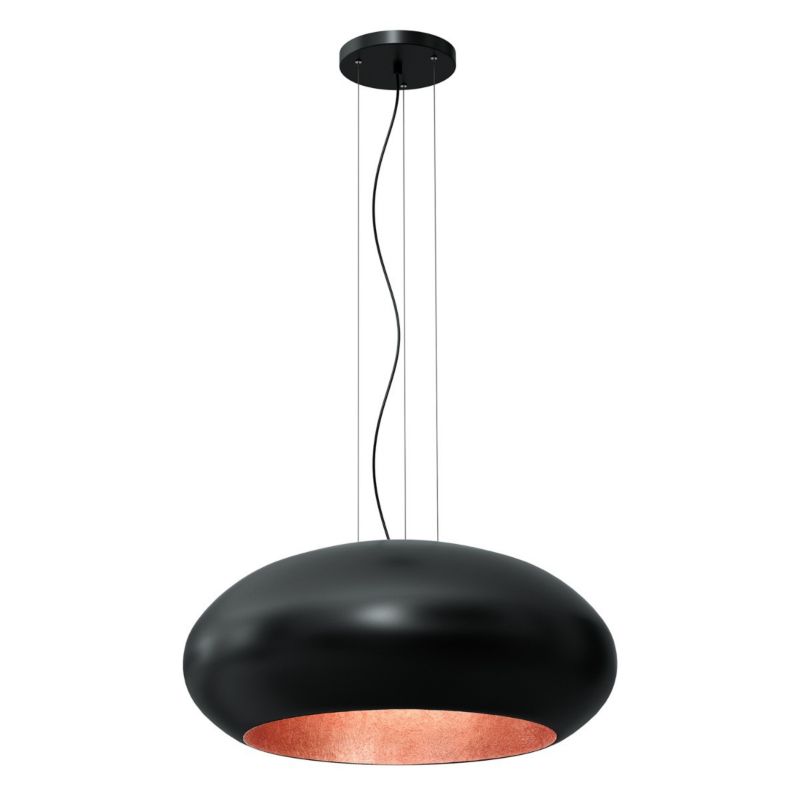 Lampa wisząca Luminex Compo czarny mat-miedziana wym: 130 x 70 x 70 cm 1xE27 x 15W 1 szt.