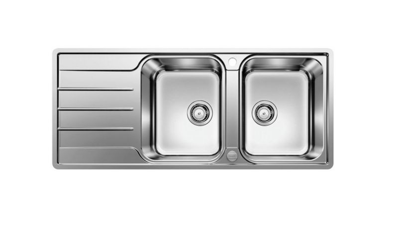 Zlewozmywak Blanco Lemis 8 S-IF stalowy, 116x50 cm, 2-komory, odwracalny, 1 szt.