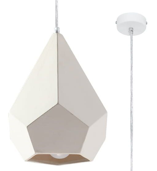 Lampa wisząca Sollux Lighting Pavlus 1643 biała szerokość 32 cm 1xE27 x 60W 1 szt.
