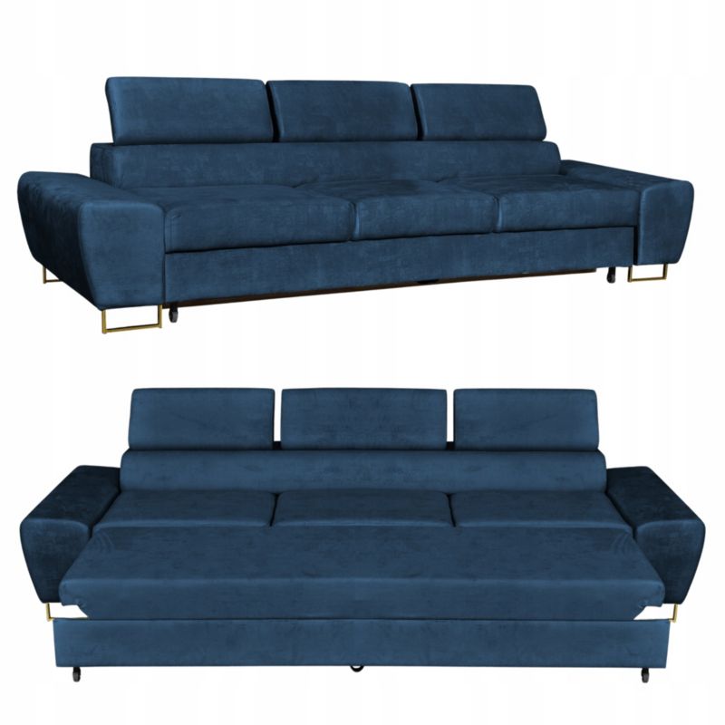 Sofa kanapa do salonu rozkładana Family Meble Bosso granat 1szt