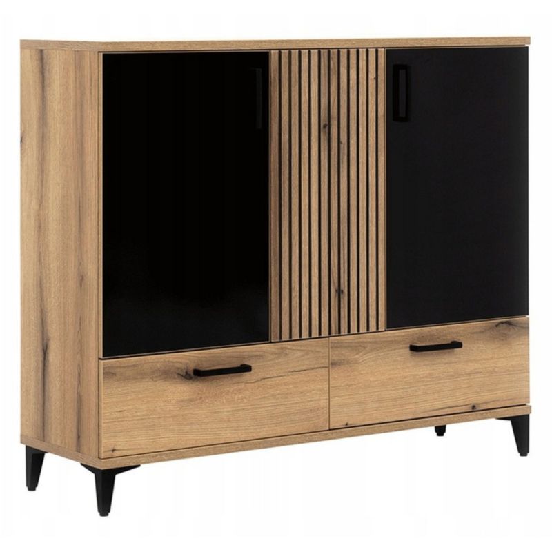 Komoda DYNAMO 124,5 cm Mebel Elite do Sypialni z Szufladami i Lamelami 1szt