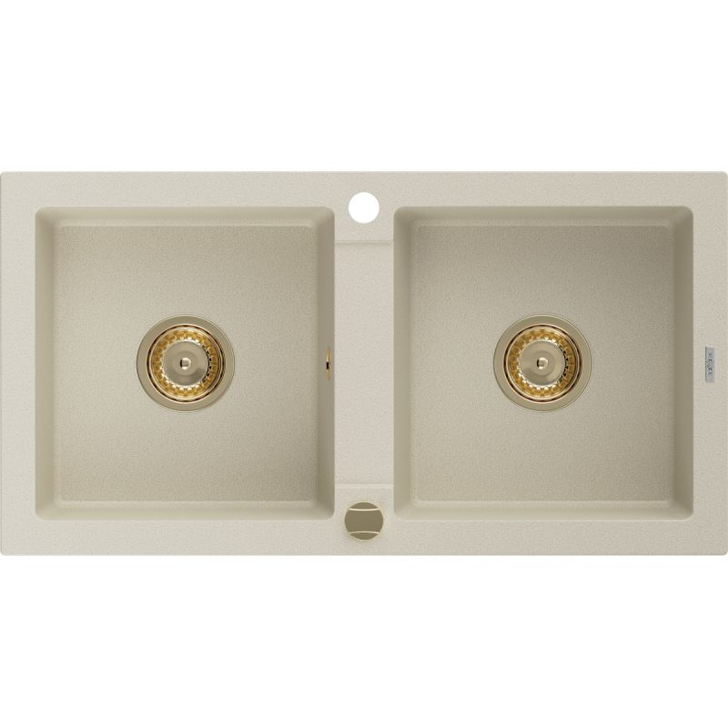 Zlewozmywak granitowy wpuszczany Mexen Matias 1,5-komorowy czarny 900 x 505 mm - 6502901505-77-G 1 szt.