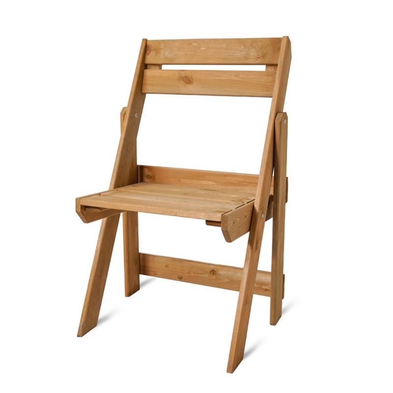 Krzesło Ogrodowe Hurtownia-Mebli Naturalne Drewno Sosnowe Składane 55cm Kasztan Kasztan 55x46x89 cm 1szt.