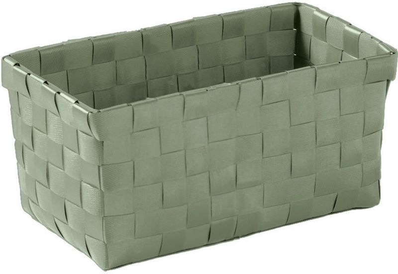 Koszyk łazienkowy Kleine Wolke Brava pleciony zielony 21,5x9,5x11 cm, tworzywo sztuczne, 1 szt.
