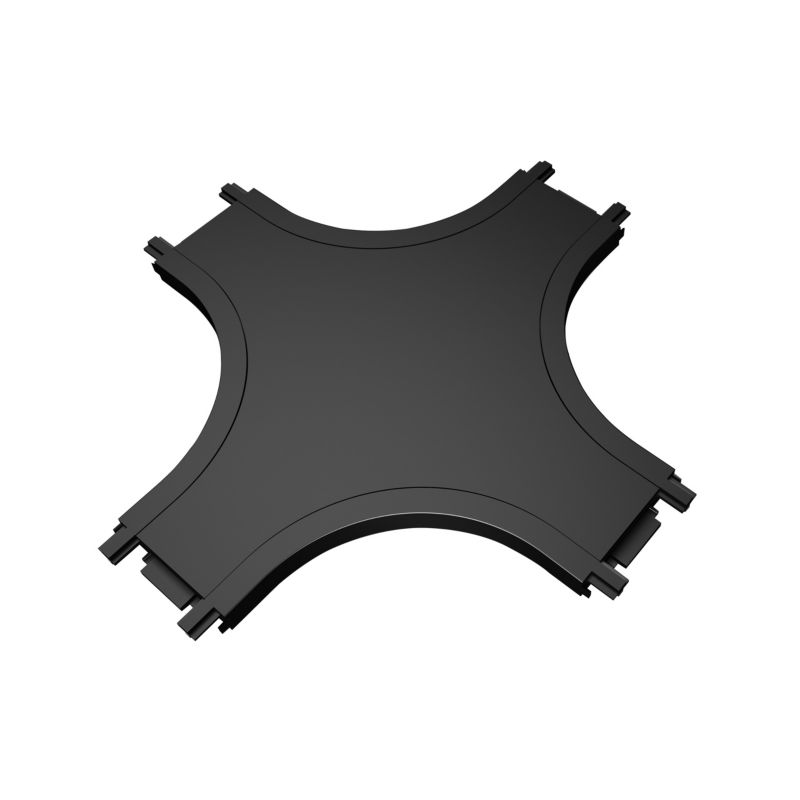 Łącznik MasterLED Luxo 48V szyna natynkowa typ X czarny 1 szt.