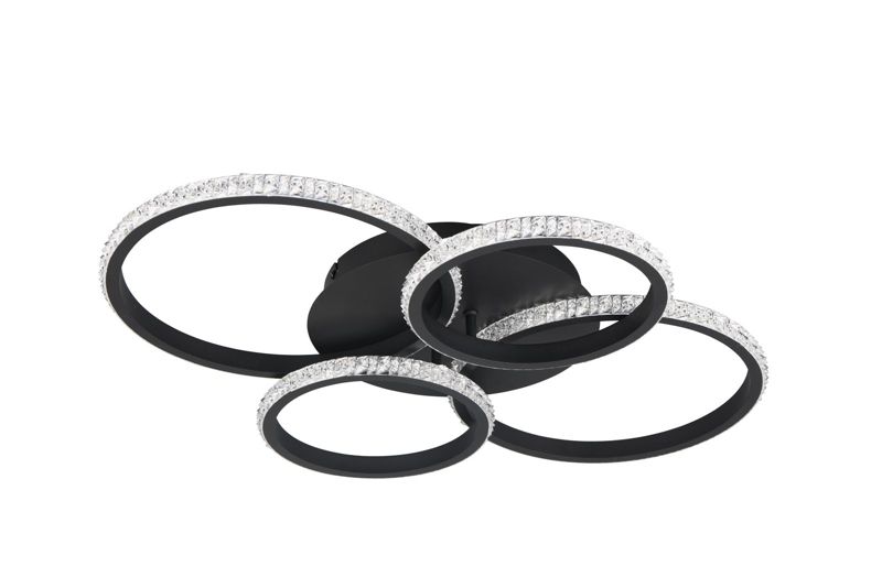 Lampa sufitowa wisząca RL Cires 0964 czarna ring wbudowany LED 27W 1 szt.