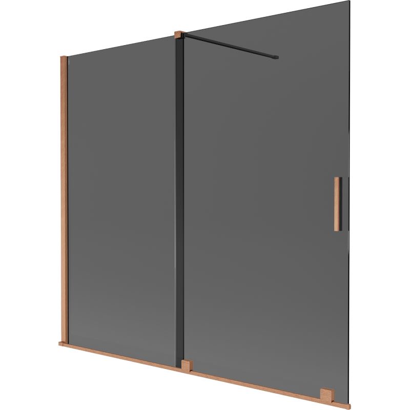 Parawan nawannowy rozsuwany Mexen Velar grafit miedź 170x150 cm 1 szt.