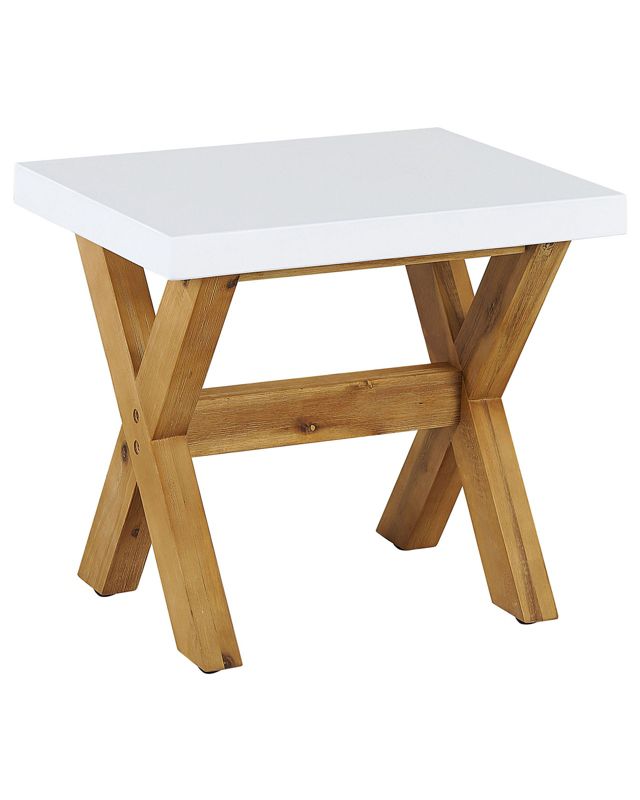 Stołek ogrodowy Olbia Beton Biały 1 szt.