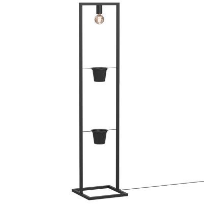 Lampa podłogowa stojąca Luminex Flores czarny mat 1 x E27 x 15W wym: 152 x 34 x 34 cm - 1 szt.