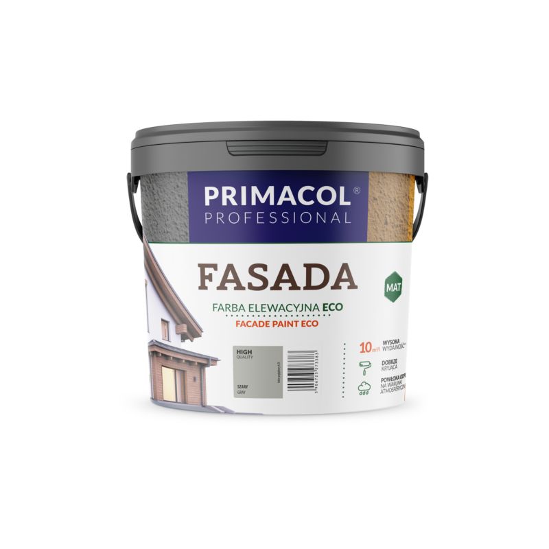 Farba Primacol Fasada Eco, kolor szary, 2,7 l, 1 szt.