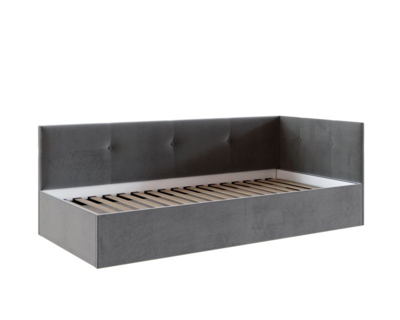 Łóżko młodzieżowe tapicerowane FDM FREDDY 90x200 grafitowe ze stelażem podnoszonym 1 szt.