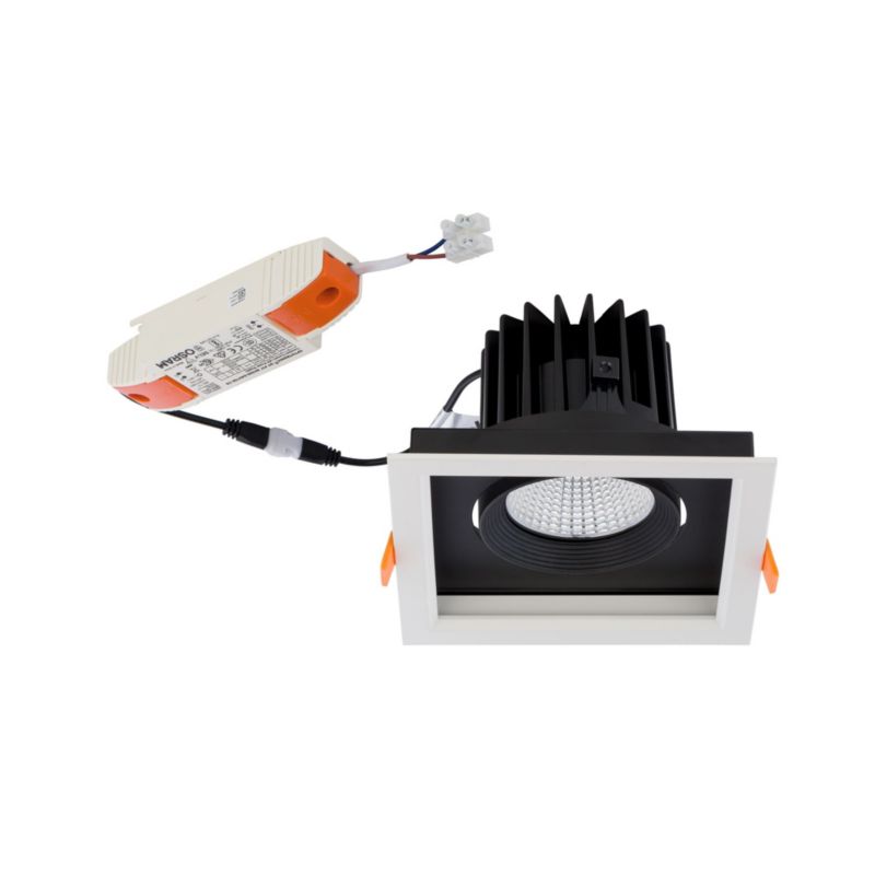 Oprawa wpuszczana Nowodvorski Lighting Dia biało-czarna LED 30W 4000K 2250lm ruchoma IP20 wym: 17,1 x 17,1 cm kwadratowa - 1 szt.