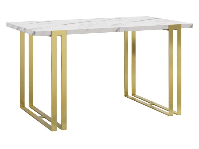 Stół rozkładany MIRJAN 24 Horten 140 złoty/marmur bianco 1 szt.