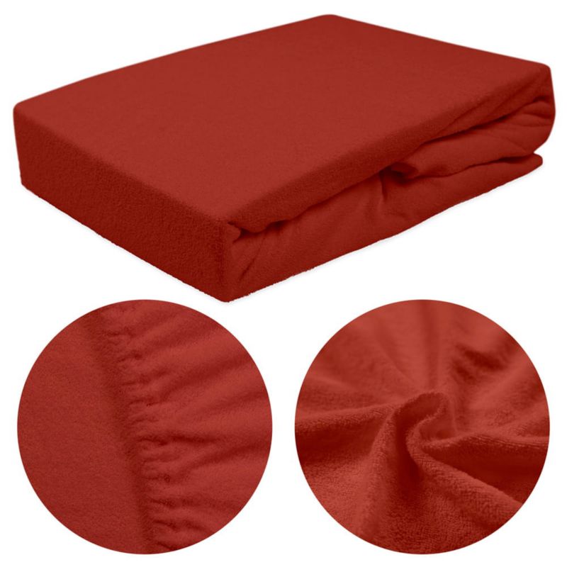 Prześcieradło frotte z gumką Darymex 180x200 kolor bordo 1 szt.