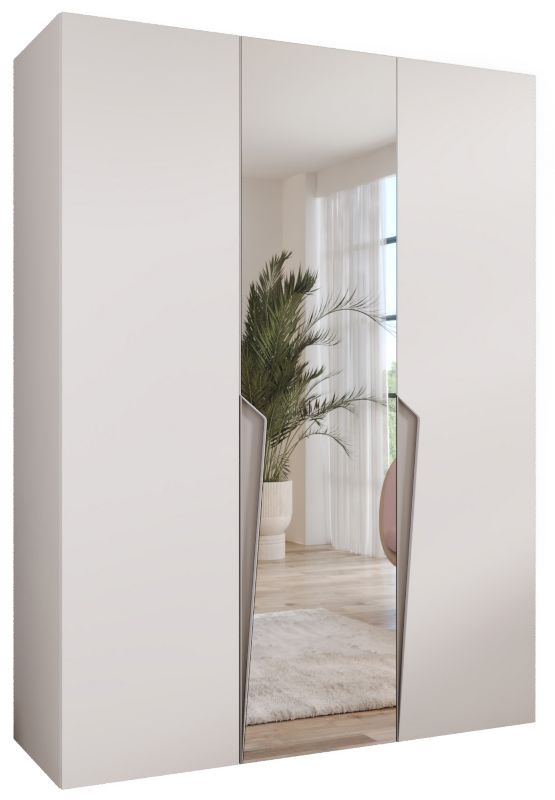 Szafa uchylna z lustrem otwierana Abiks PIANO 2 150 wys 202 cm Biały + Kaszmir 1 szt