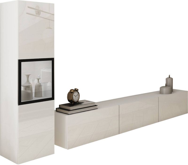 Meblościanka MINIO go for it BRELA I biały/biały połysk/biały , 1 szt.