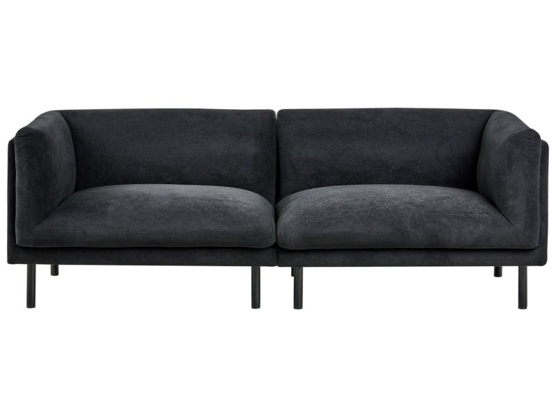 Sofa Vorgod Czarny dla 3 osób 1 szt.
