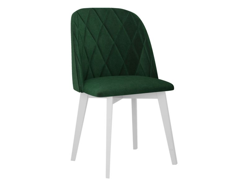 Krzesło MIRJAN 24 Monti III Pik romb biały/butelkowa zieleń 1 szt.