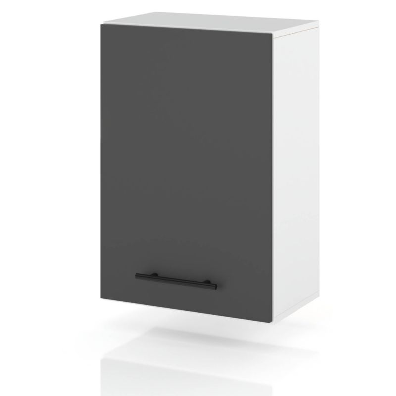 Szafka Kuchenna Hurtownia-Mebli Wisząca W45 sPremium 45cm Biały Mat Szary Mat 45x32x72 cm 1szt.