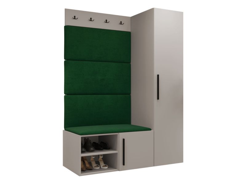 Garderoba MIRJAN 24 Medi II kaszmir + zielony 1 kpl.