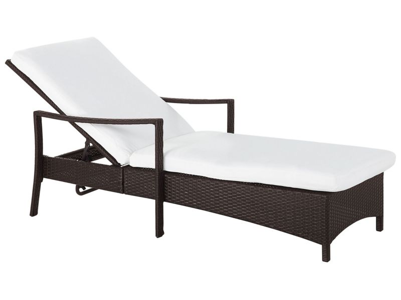 Leżak z poduszką Technorattan Brązowy Vasto 1 szt.