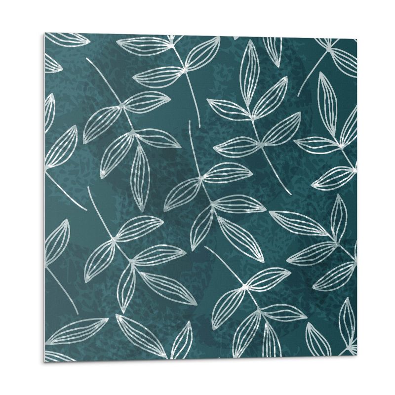 Kafelki samoprzylepne Wallfluent 50x50 cm Liściasty motyw z fakturą 4 szt.