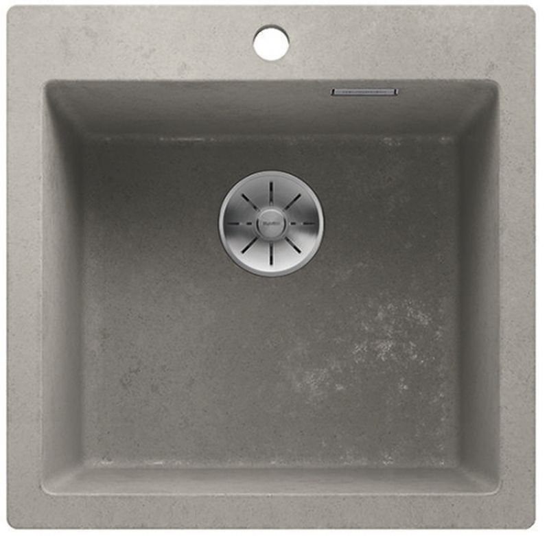 Zlewozmywak Blanco Pleon 5 Silgranit 51,5x51 cm, beton, 1-komorowy, montaż uniwersalny, 1 szt.