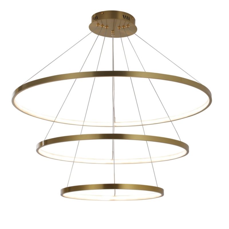 Lampa wisząca Polux Lea 0031 złoto-biała ring wbudowany LED 60W 1 szt.