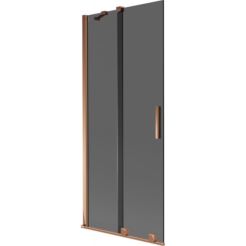 Parawan nawannowy rozsuwany Mexen Velar grafit różowe złoto 80x150 cm 1 szt.